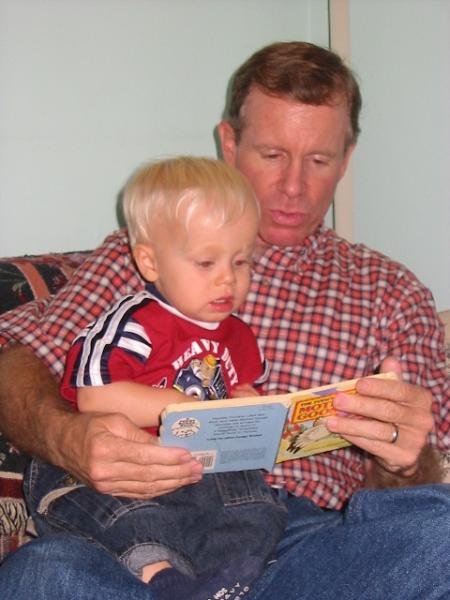 He'll come, carring a book...